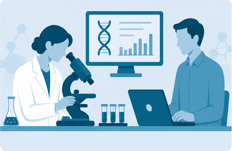 Genetische Forschung mit moderner Technologie