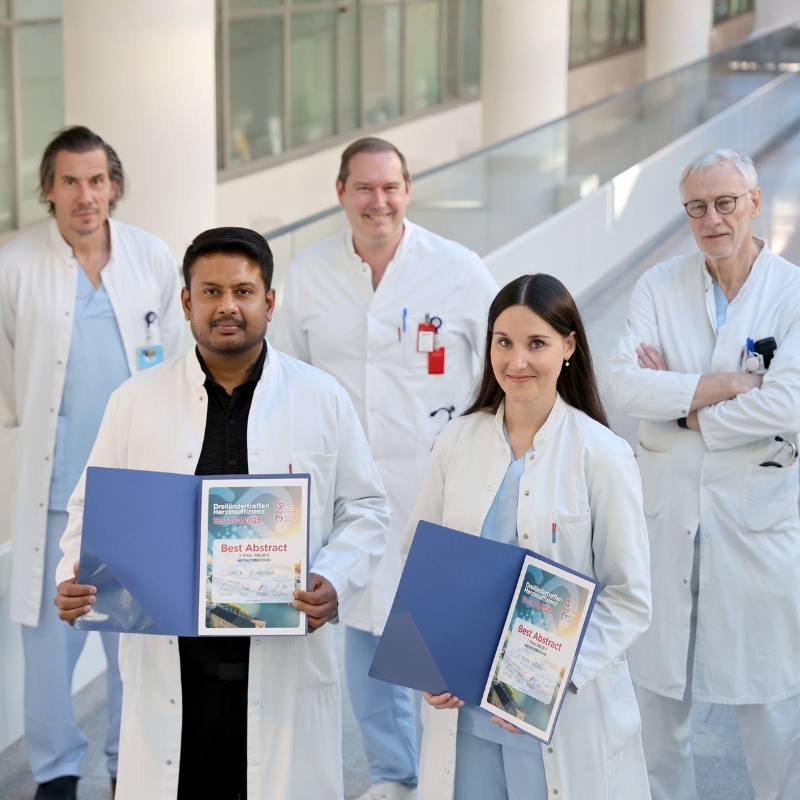 v.l. Axel Bauer, Vivek Jeyakumar, Marc-Michael Zaruba, Maria Ungericht und Gerhard Pölzl