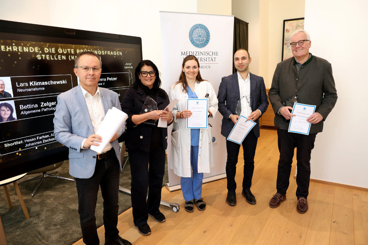 Bettina Zelger, Verena Petzer, Sadegh Rahimi und Lars Klimaschewski