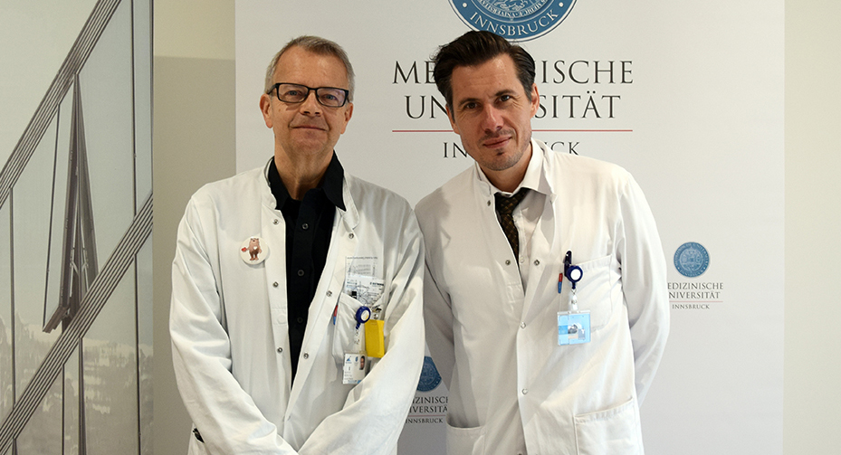 Guy Friedrich, Oberarzt  sowie Axel Bauer, Direktor der Univ.-Klinik für Innere Medizin III