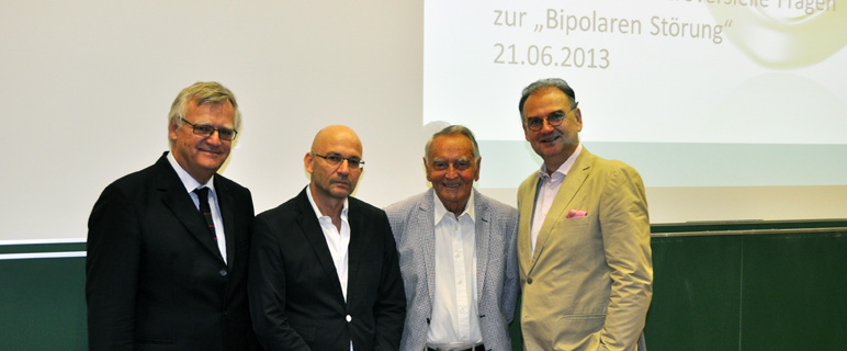 Prof. Sperk, Prof. Hausmann, Prof. Angst und Prof. Fleischhacker (v. li.)
