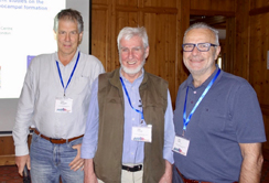Alois Saria (re.) und Tobias Bonhoeffer (li) konnten diesmal Nobelpreisträger John O´Keefe bei der Konferenz in Sölden begrüßen. Foto: privat.