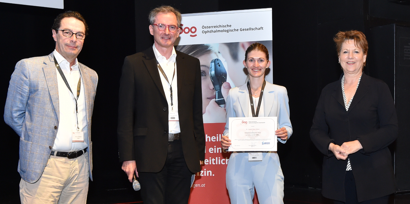 Anna Lena Huber wurde beim Augenkongress mit dem Wissenschaftspreis ausgezeichnet