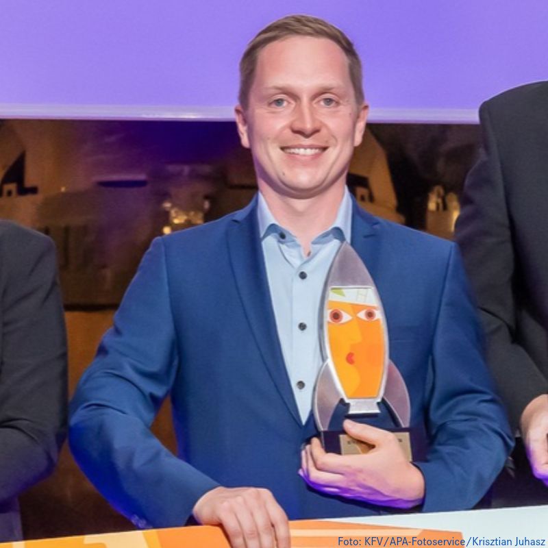 "Frederik Eisendle bei der Preisverleihung"