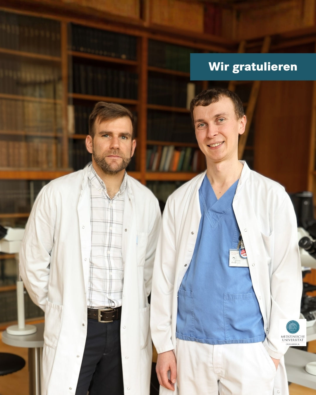 v.l. Steffen Ormanns und Michael Günther, Foto © Med Uni Ibk/D.Bullock