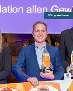 Frederik Eisendle bei der Preisverleihung