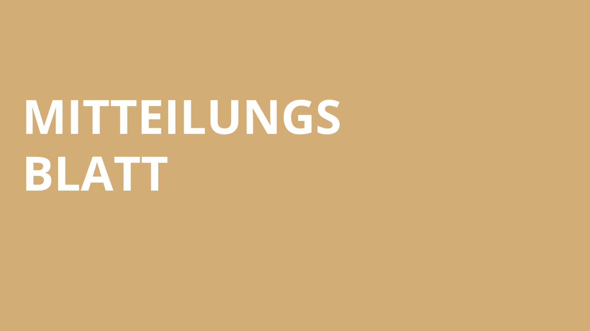 Mitteilungsblatt